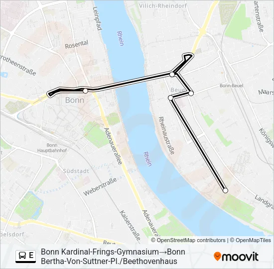E Bus Line Map