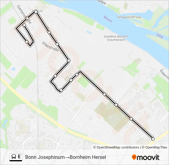 E Bus Line Map