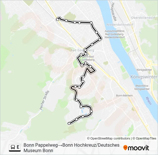 E Bus Line Map