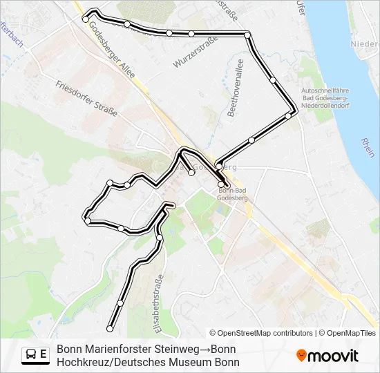 E Bus Line Map