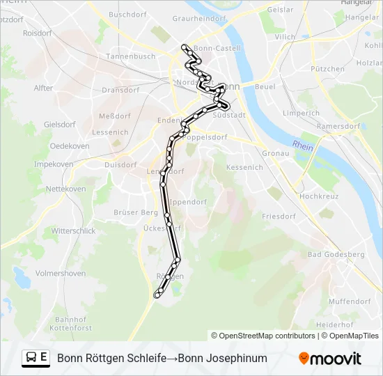 E Bus Line Map