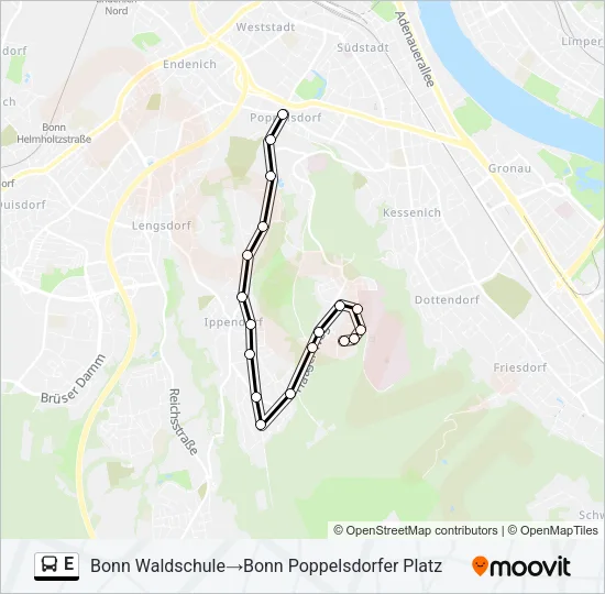 E Bus Line Map