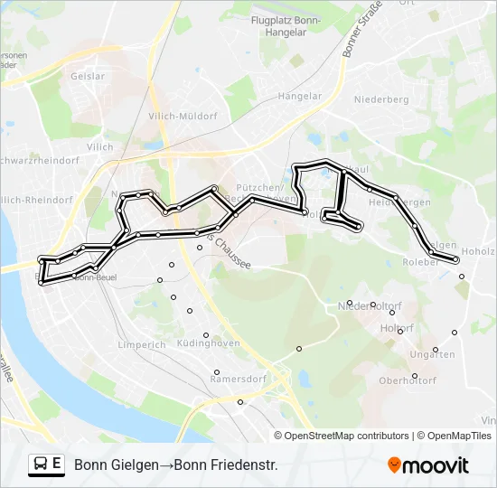 E Bus Line Map