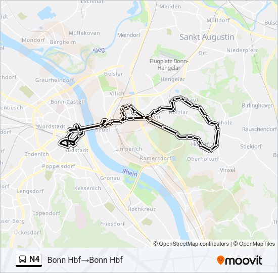 N4 Bus Line Map