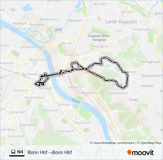 N4 Bus Line Map