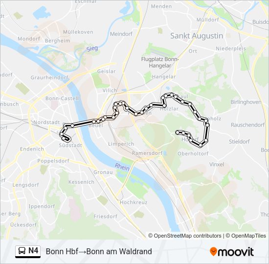 N4 Bus Line Map