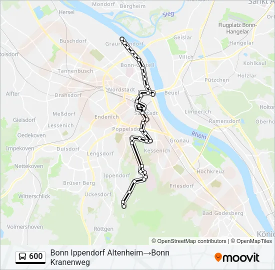 600 Bus Line Map