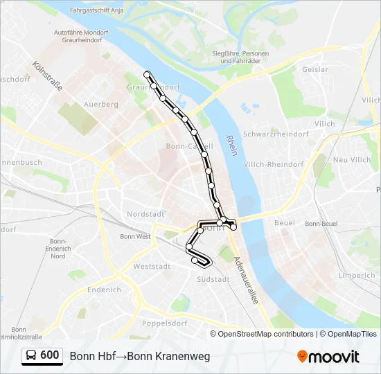 600 Bus Line Map