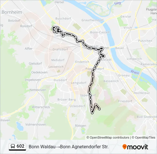 602 Bus Line Map