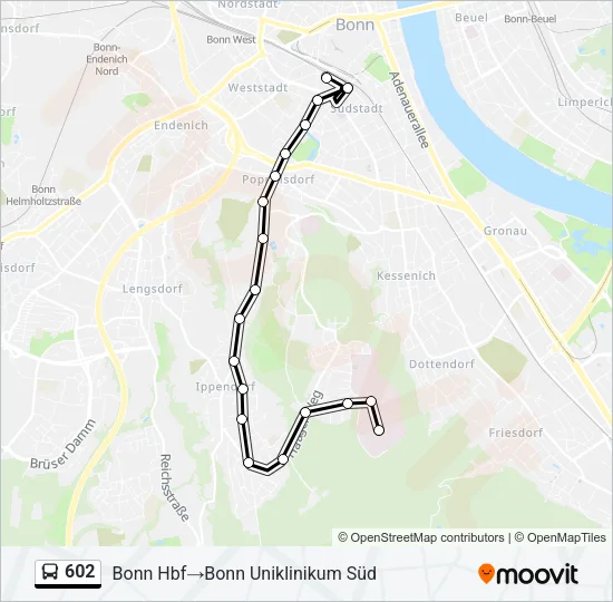602 Bus Line Map