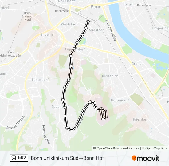 602 Bus Line Map