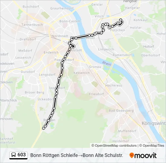 603 Bus Line Map