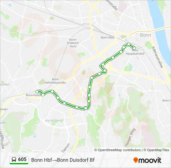 605 Bus Line Map