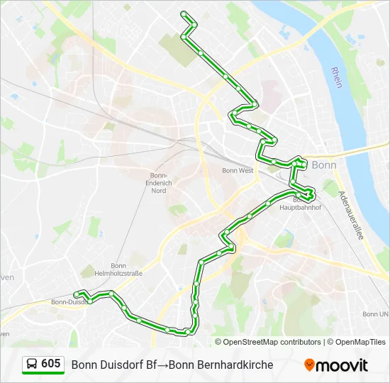 Buslinie 605 Karte