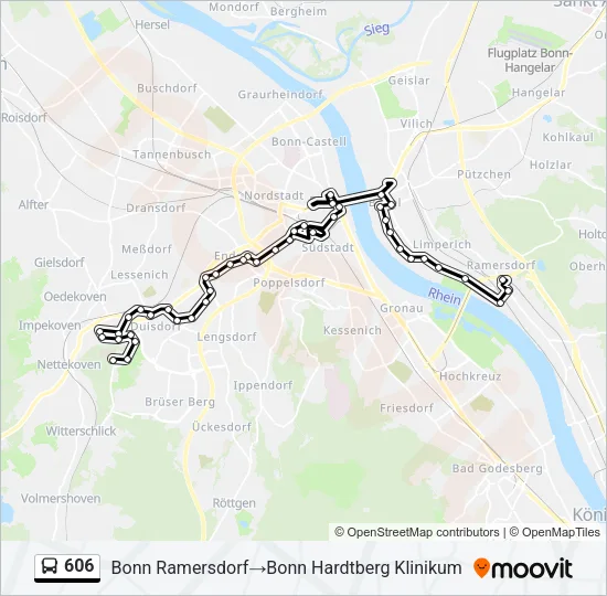 606 Bus Line Map
