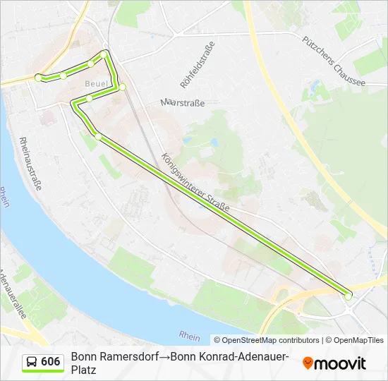 606 Bus Line Map