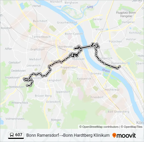 607 Bus Line Map