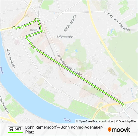 607 Bus Line Map