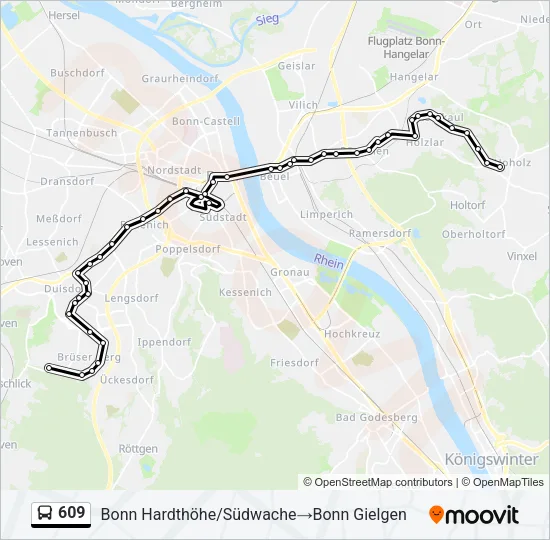 609 Bus Line Map
