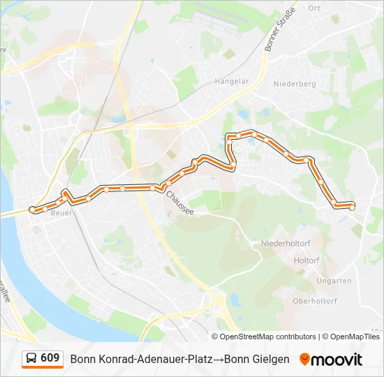 609 Bus Line Map