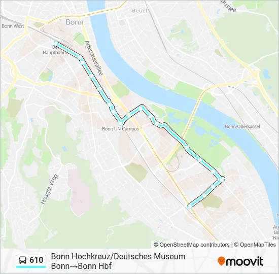 610 Bus Line Map