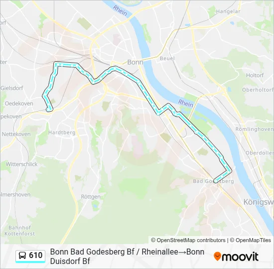 610 Bus Line Map