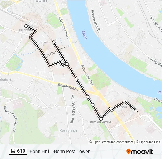 610 Bus Line Map