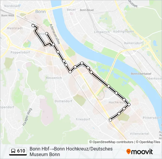 610 Bus Line Map
