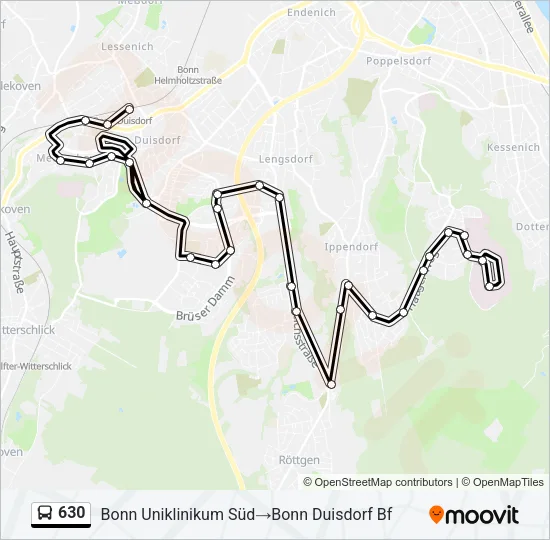 630 Bus Line Map