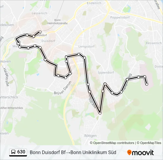 630 Bus Line Map