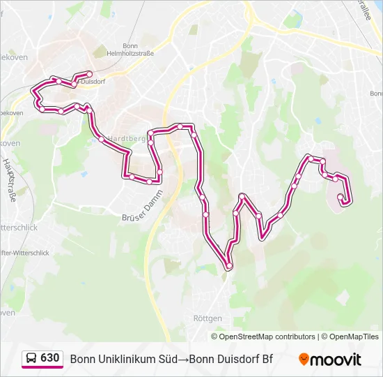 630 Bus Line Map