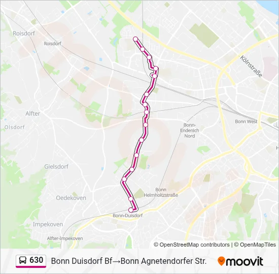 630 Bus Line Map