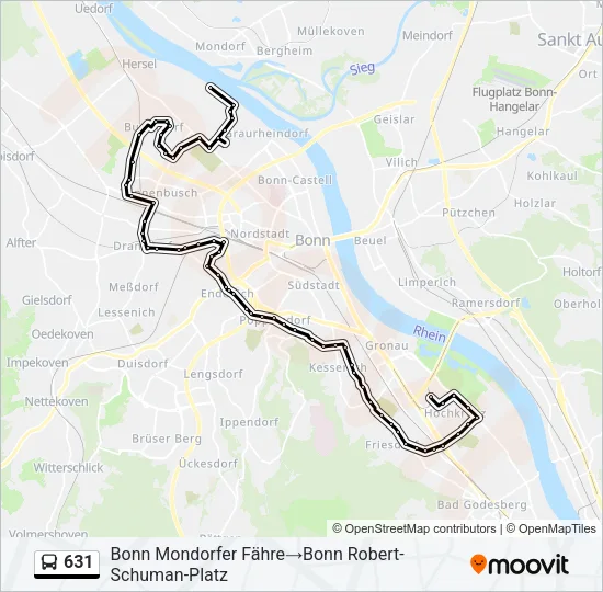631 Bus Line Map