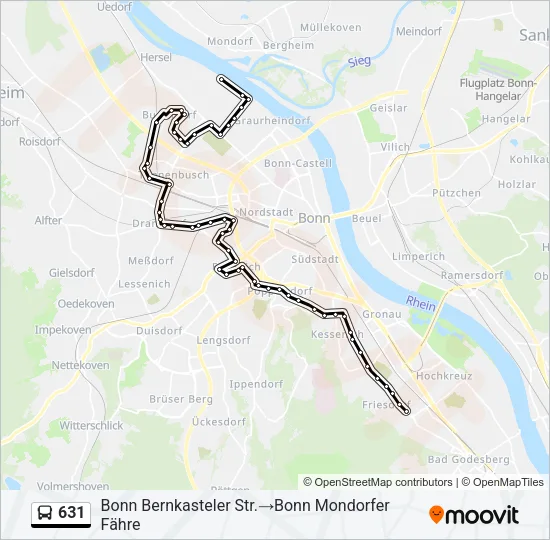 631 Bus Line Map