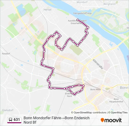 631 Bus Line Map