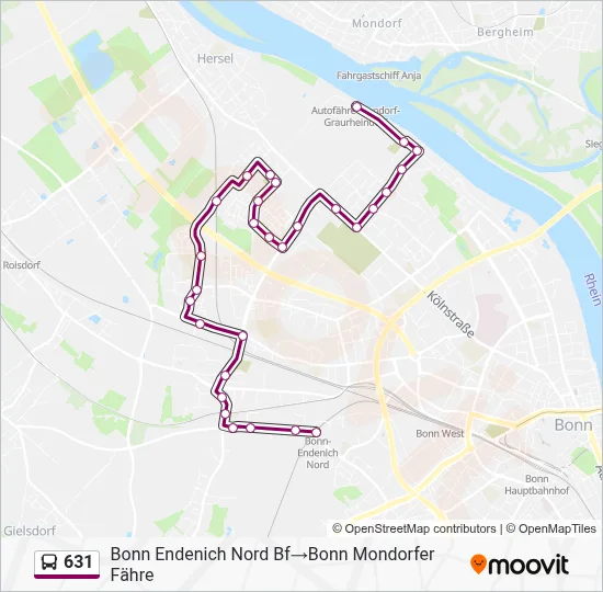 631 Bus Line Map