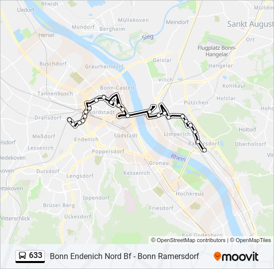 Buslinie 633 Karte