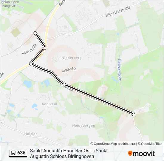 636 Bus Line Map