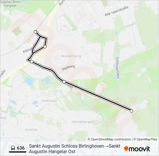 636 Bus Line Map