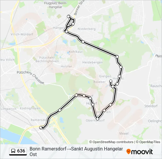 636 Bus Line Map