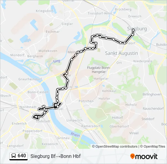 640 Bus Line Map