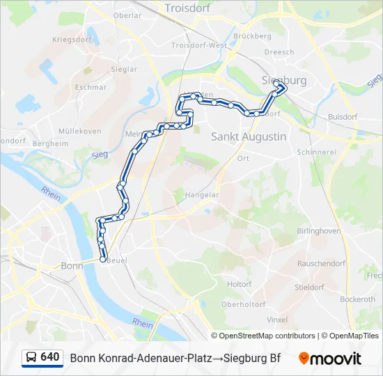 640 Bus Line Map
