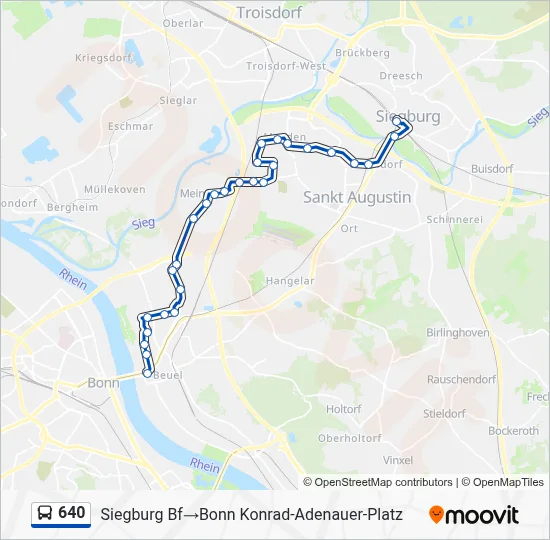 640 Bus Line Map