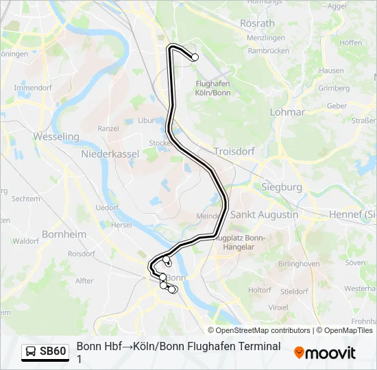 SB60 Bus Line Map