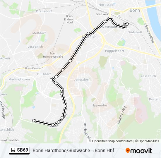SB69 Bus Line Map