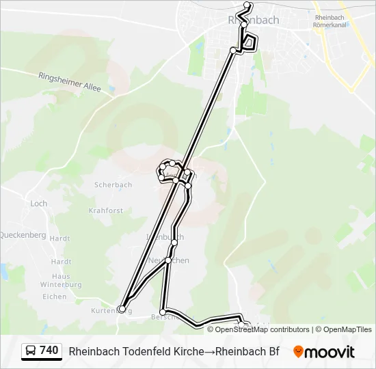 740 Bus Line Map