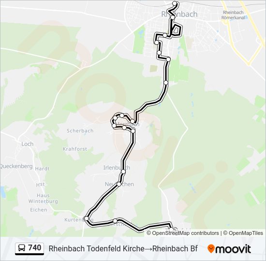 740 Route: Schedules, Stops & Maps - Rheinbach Todenfeld Kirche‎→ ...
