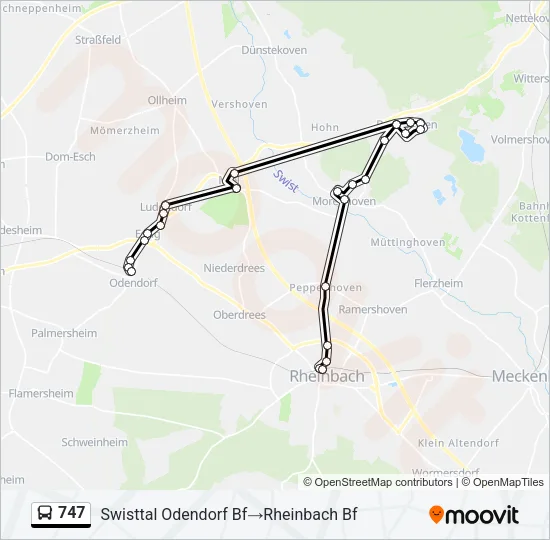 747 Bus Line Map