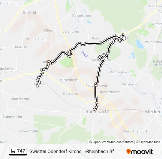 747 Bus Line Map