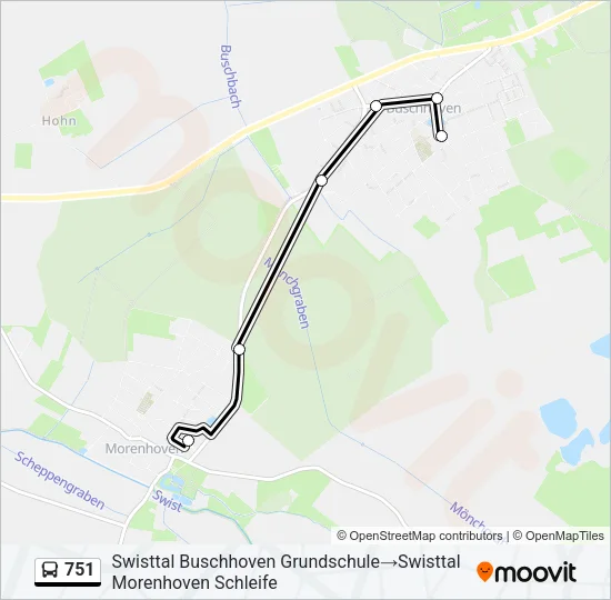 751 Bus Line Map